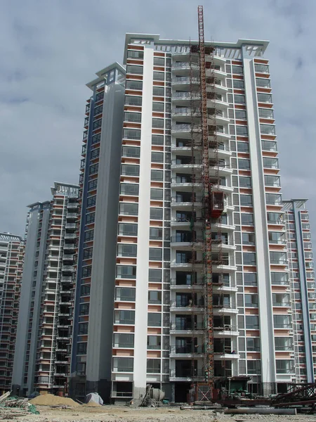 Des Immeubles Appartements Sont Construction Sanya Dans Sud Province Chinoise — Photo