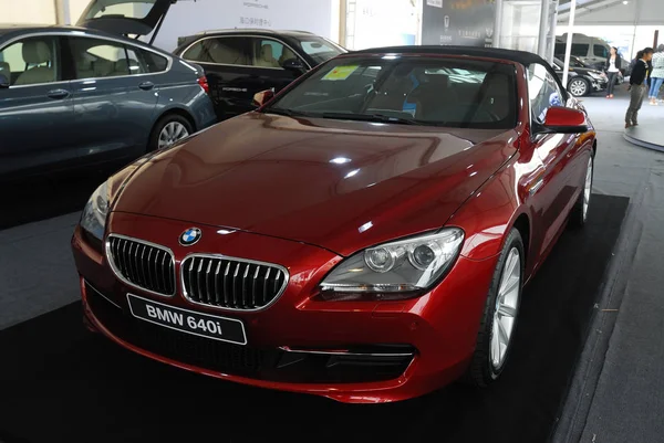 Vue Une Bmw Lors Salon Auto Haikou Province Hainan Dans — Photo