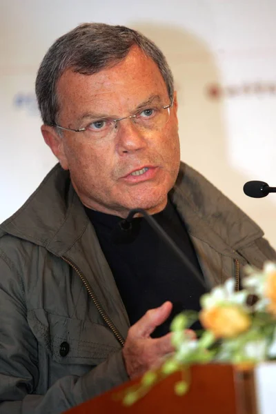 Sir Martin Sorrell Director Ejecutivo Del Grupo Wpp Habla Cumbre — Foto de Stock