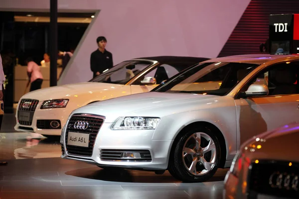 Audi Cars Pictured Preparation Session Preview 9Th China Guangzhou International — Stock Photo, Image