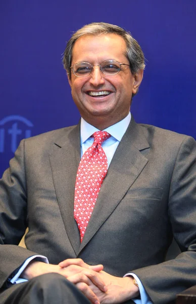 Vikram Pandit Ceo Citigroup Visto Durante Una Entrevista Shanghai China — Foto de Stock