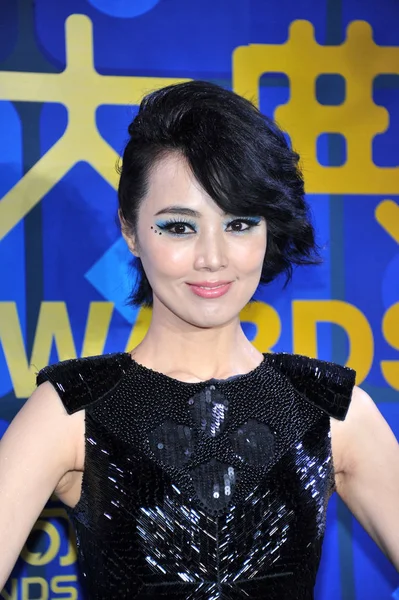 中国の女優江鴻北京 2011 年中国トレンド賞授賞式に出席 2011 — ストック写真