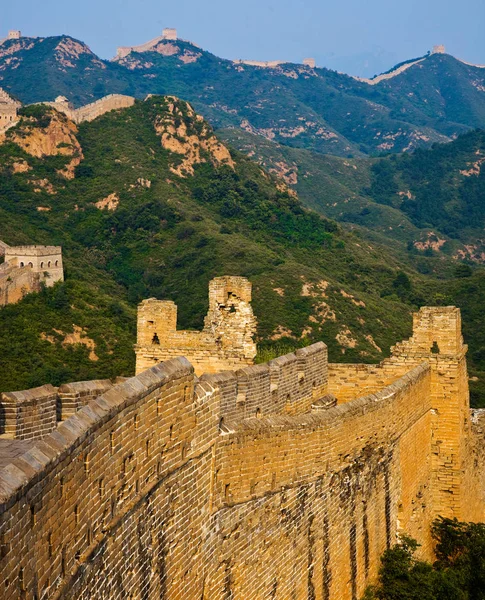 Vista Grande Muralha Luanping Norte Província Chinas Hebei Agosto 2011 — Fotografia de Stock