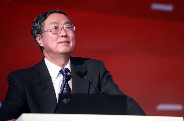 Zhou Xiaochuan Guvernér Lidové Banky Číny Pboc Čína Centrální Banky — Stock fotografie