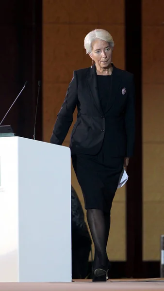 Christine Lagarde Directora Gerente Del Fmi Fondo Monetario Internacional Asiste — Foto de Stock