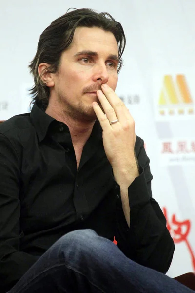 Aktor Inggris Christian Bale Menghadiri Konferensi Pers Untuk Film Flowers — Stok Foto