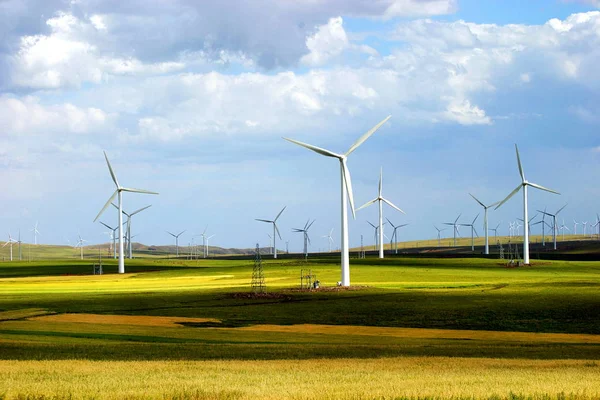 View Wind Turbines Dali Wind Farm Chifeng City North Chinas — Stock Photo, Image