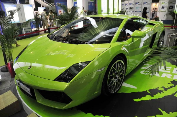 Exhibe Lamborghini Con Cero Emisiones Carbono Durante Feria Internacional China — Foto de Stock