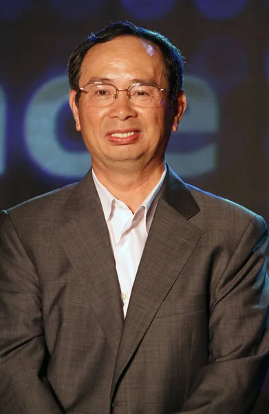 2010年5月24日 在台湾台北举行的Msis新产品发布会上 微星国际 Msi 总裁徐志强 Joseph Hsu 出席发布会 — 图库照片