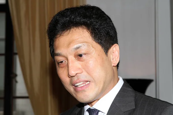 Lim Cheng Teck Vezérigazgatója Standard Chartered China Beszél Alatt Elindítása — Stock Fotó