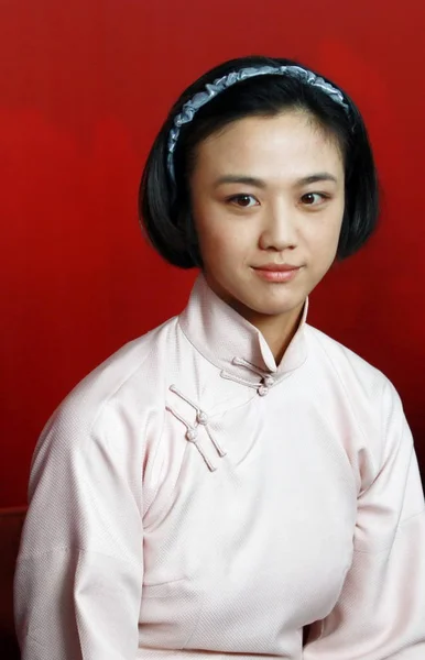 Китайская Актриса Тан Вэй Пресс Конференции Фильма Основание Партии Пекине — стоковое фото