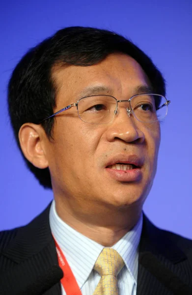 Fanoušek Yifei Výkonný Viceprezident Čínské Stavební Banky Ccb Vidět Konferenci — Stock fotografie