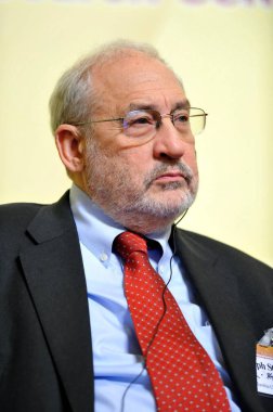 Joseph Eugene Stiglitz, laureate of the 2001 Nobel Prize in Economics, is seen at the China Development Forum 2010 in Beijing, China, 20 March 2010 clipart