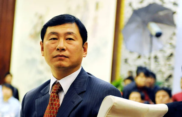 Nan Yong Viceprezident Čínské Fotbalové Asociace Vidět Během Slavnostní Předání — Stock fotografie