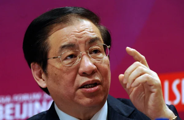 Liu Mingkang Presidente Comisión Reguladora Bancaria China Cbrc Habla London —  Fotos de Stock