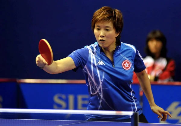 Lin Ling Hong Kong Compete Contro Kang Soon Della Corea — Foto Stock