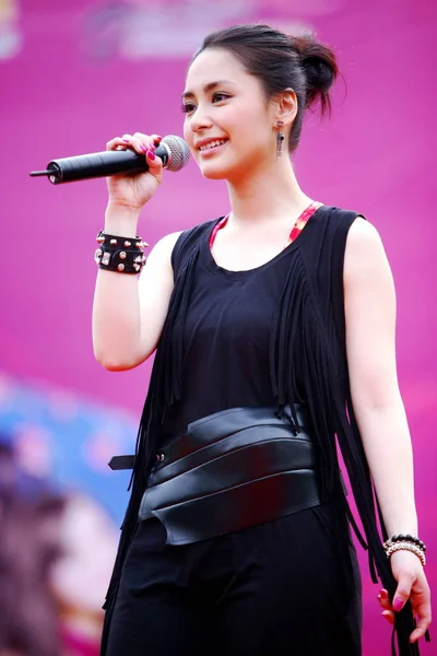 Cantante Actriz Hong Kong Gillian Chung Presenta Durante Ceremonia Apertura — Foto de Stock