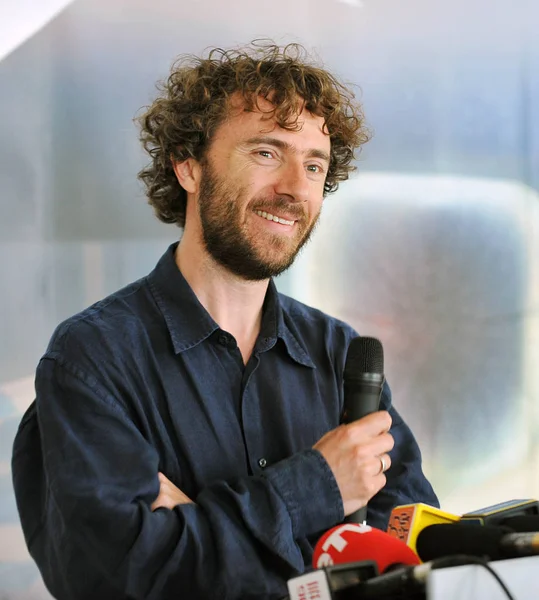 Thomas Heatherwick Diseñador Del Pabellón Del Reino Unido Visto Durante — Foto de Stock