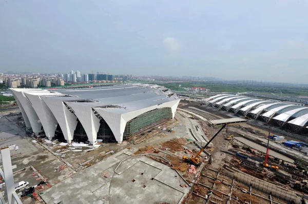 Utsikt Över Shanghai Oriental Sport Center Uppbyggnad För Den Fina — Stockfoto