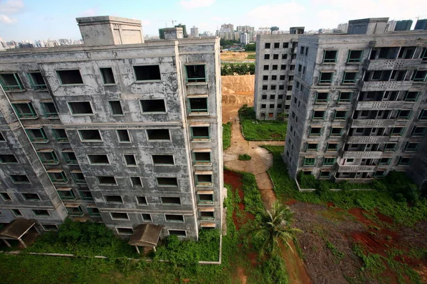 Uitzicht Sommige Appartement Gebouwen Vacant Voor Jaren Haikou Zuid Chinas — Stockfoto