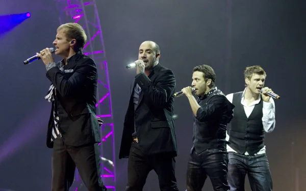 Americké Hudební Skupiny Backstreet Boys Vystoupí Koncertě Shanghai Jejich World — Stock fotografie