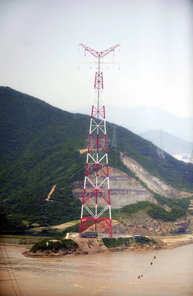 Över 370 Meter Hög Pylon Zhoushan Öarna Östra Chinas Zhejiang — Stockfoto