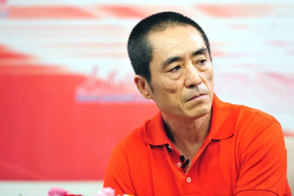 Diretor Cinema Chinês Zhang Yimou Visto Uma Entrevista Peoples Daily — Fotografia de Stock