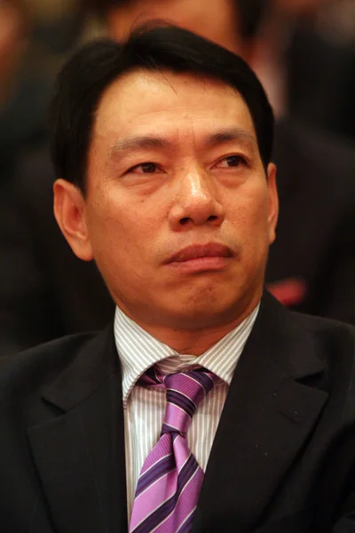 Čchen Módní Předseda Newhuadu Industrial Group Ltd Viděn Během Inaugurační — Stock fotografie