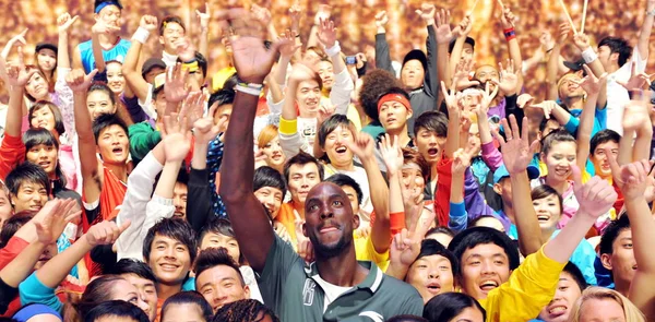 Nba Basektball Player Kevin Garnett Boston Celtics Waves Chinese Fans — Stock Photo, Image