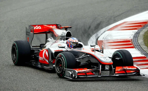 Pilota Britannico Jenson Button Della Mclaren Mercedes Gareggia Nella Finale — Foto Stock