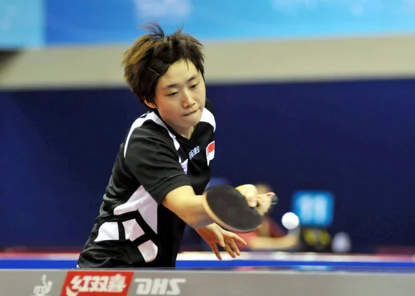 Feng Tianwei Singapore Competes First Women Single 2010 China Open — Stock Photo, Image