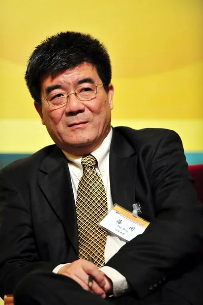 Hai Wen Vicepresidente Universidad Pekín Visto Foro Desarrollo China 2010 —  Fotos de Stock