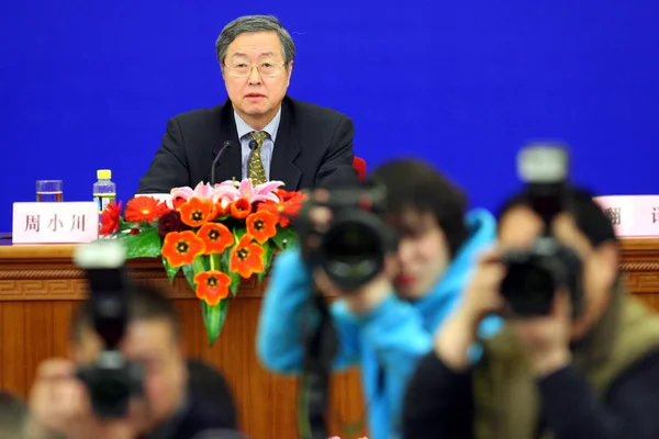 Zhou Xiaochuan Vuelta Gobernador Del Banco Los Pueblos China Pboc —  Fotos de Stock