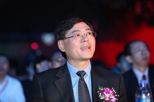 Yang Yuanqing Ceo Von Lenovo Group Wird Während Der Enthüllungszeremonie — Stockfoto