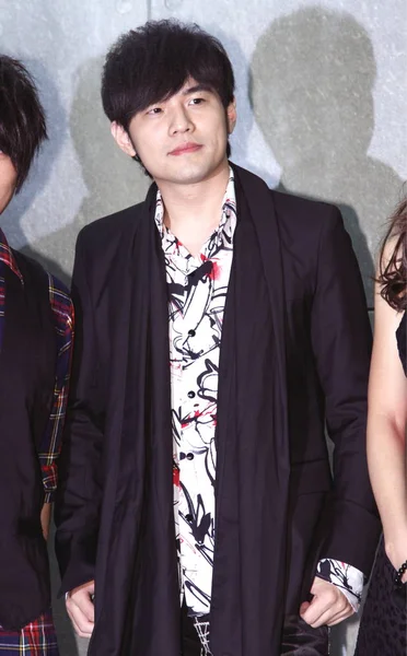 Taiwanese Singer Jay Chou Poses Press Conference His New Program — Stock Photo, Image