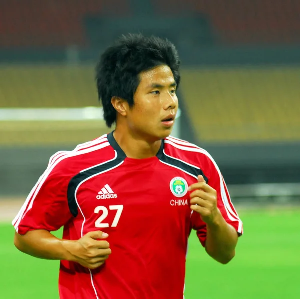 Hao Junmin Den Kinesiska Nationella Mens Fotboll Övningar Ett Träningspass — Stockfoto