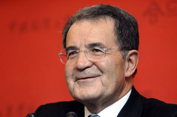 Romano Prodi Ordförande För Europeiska Kommissionen Och Italiens Premiär Minister — Stockfoto