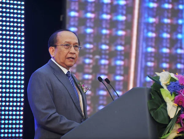 Ministro Asuntos Exteriores Malasia Rais Yatim Habla Durante Evento Para — Foto de Stock