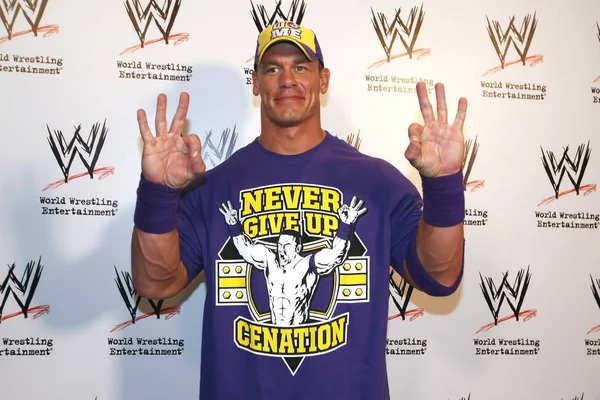Wwe World Wrestling Entertainment Superestrella John Cena Posa Una Conferencia — Foto de Stock