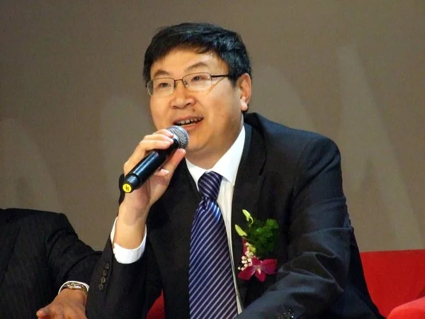 Yin Tongyao Předseda Chery Auto Mluví Během Line Ceremoniálu Cherys — Stock fotografie