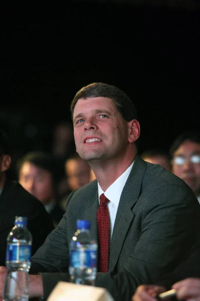 Rory Read Coo Grupo Lenovo Visto Durante Uma Conferência Imprensa — Fotografia de Stock