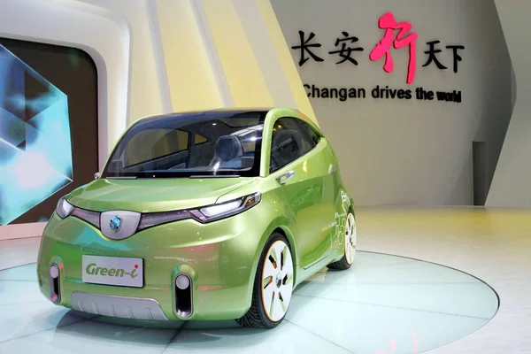 Begreppet Chana Changan Grön Visas Beijing International Automotive Exhibition Känd — Stockfoto