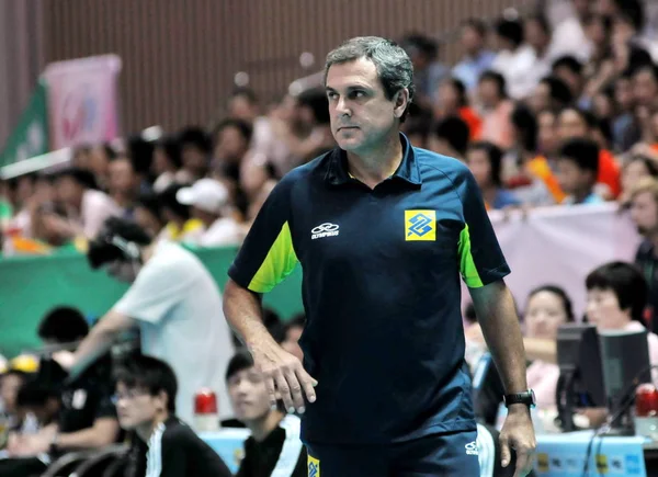 Хосе Роберто Лагес Гимараес Главный Тренер Сборной Бразилии Волейболу Среди — стоковое фото