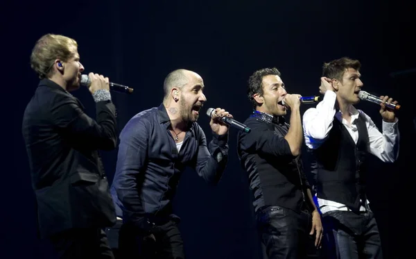 Americké Hudební Skupiny Backstreet Boys Vystoupí Koncertě Shanghai Jejich World — Stock fotografie