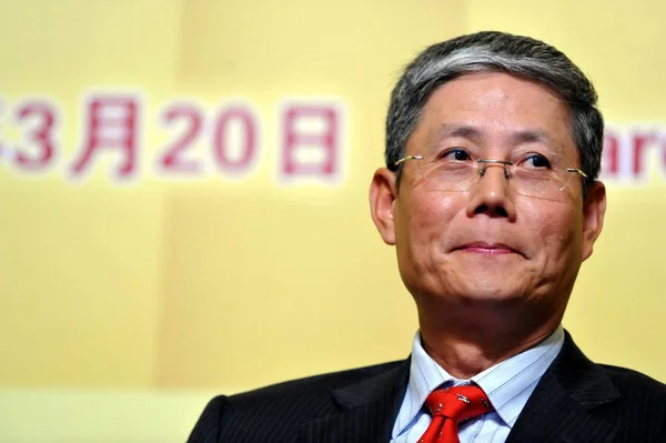 Yunming Presidente Del Grupo Comerciantes China Visto Foro Desarrollo China — Foto de Stock