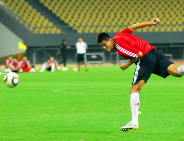 Tan Yang Seleção Chinesa Futebol Masculino Durante Uma Sessão Treinamento — Fotografia de Stock