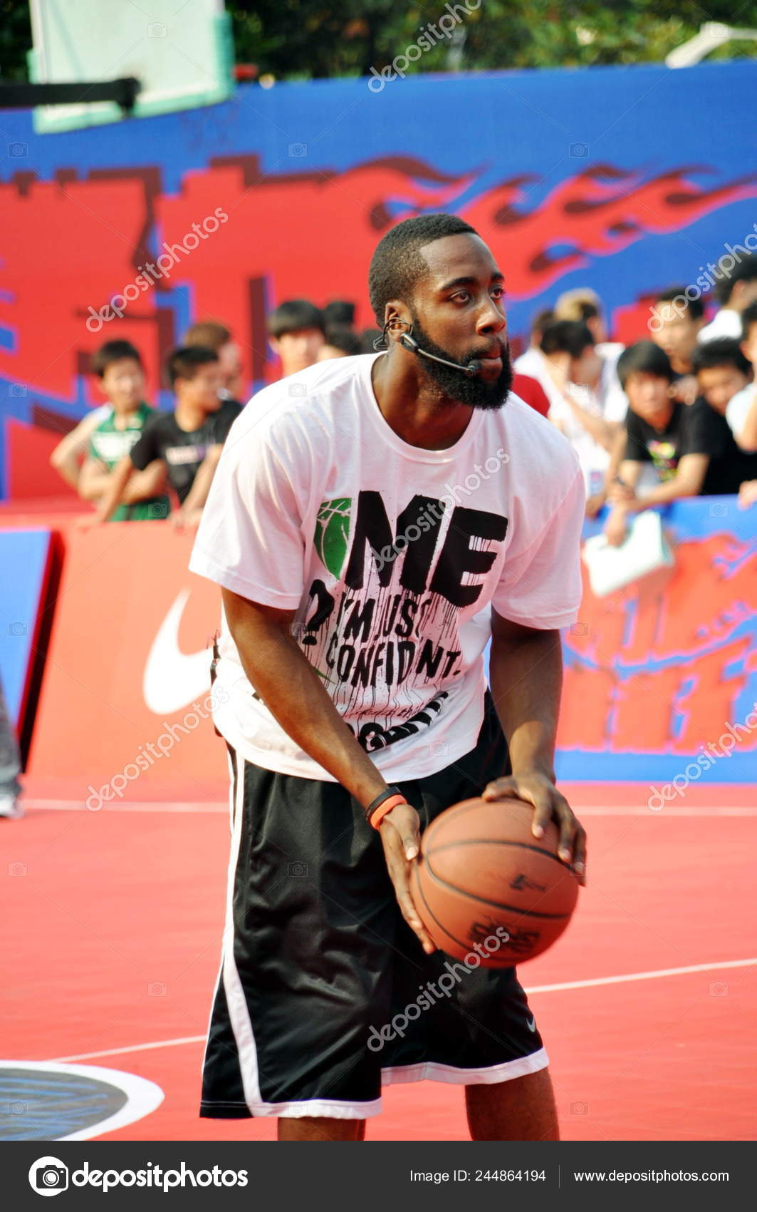 Nba Player James Harden Oklahoma City Shows His Basketball Skills