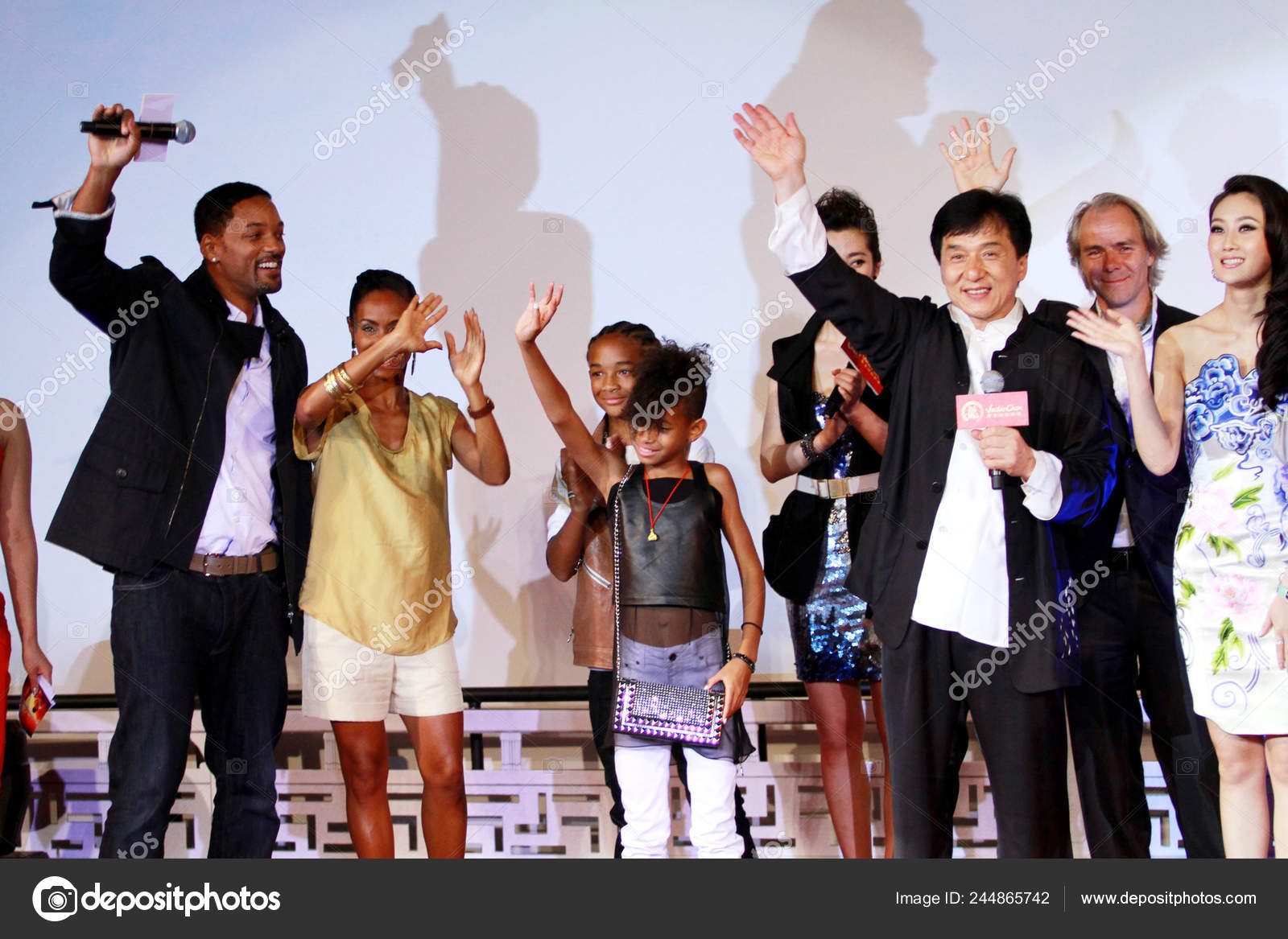 Left Hollywood Actor Smith His Wife Jada Pinkett Smith Son — Stock