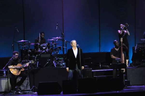 Cantante Estadounidense Michael Bolton Actúa Concierto Gira Mundial Shanghái China — Foto de Stock