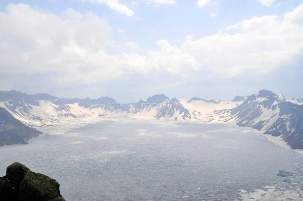 Vista Del Lago Tianchi Montaña Changbai Montaña Changbaishan Monte Changbai — Foto de Stock